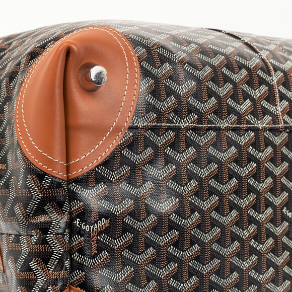 Goyard Boeing 55 Black Goyardine Leather-Trim Duffle Bag - Picture 6 of 15